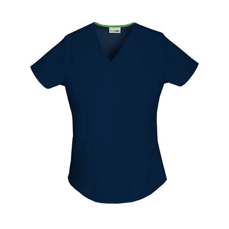 Women's Fashion Essentials Mock Wrap Scrub Top