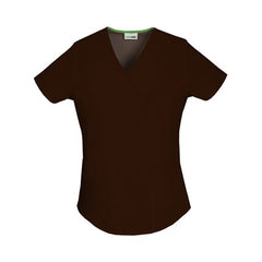 Women's Fashion Essentials Mock Wrap Scrub Top