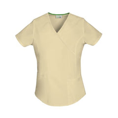Women's Fashion Essentials Mock Wrap Scrub Top