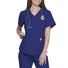 Women's Fashion Essentials Mock Wrap Scrub Top