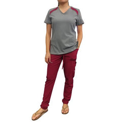Colorblock Stretch Scrub Top