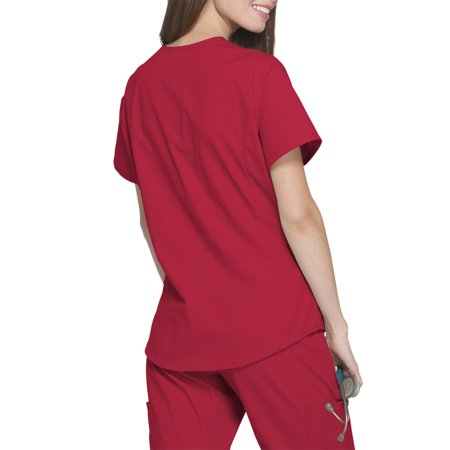 Women's Fashion Essentials Mock Wrap Scrub Top